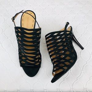 Nine West Black Sandals Heels sz 8.5